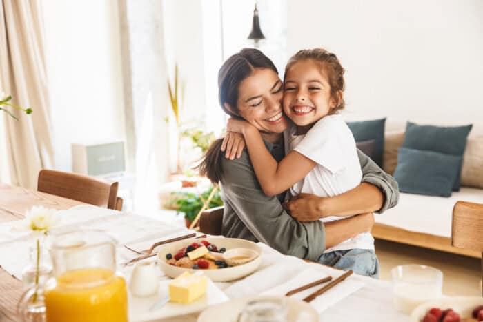 Mother and son having a nutritious breakfast together. Heart-Healthy Eating Tips for Your Family