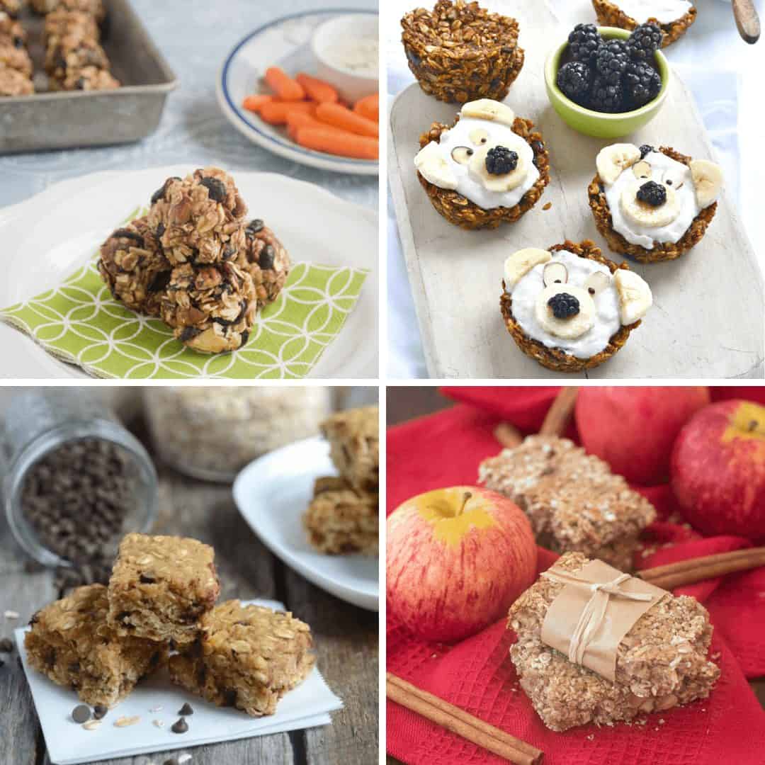 Collage of Breakfast Cookies & Granola Bars images