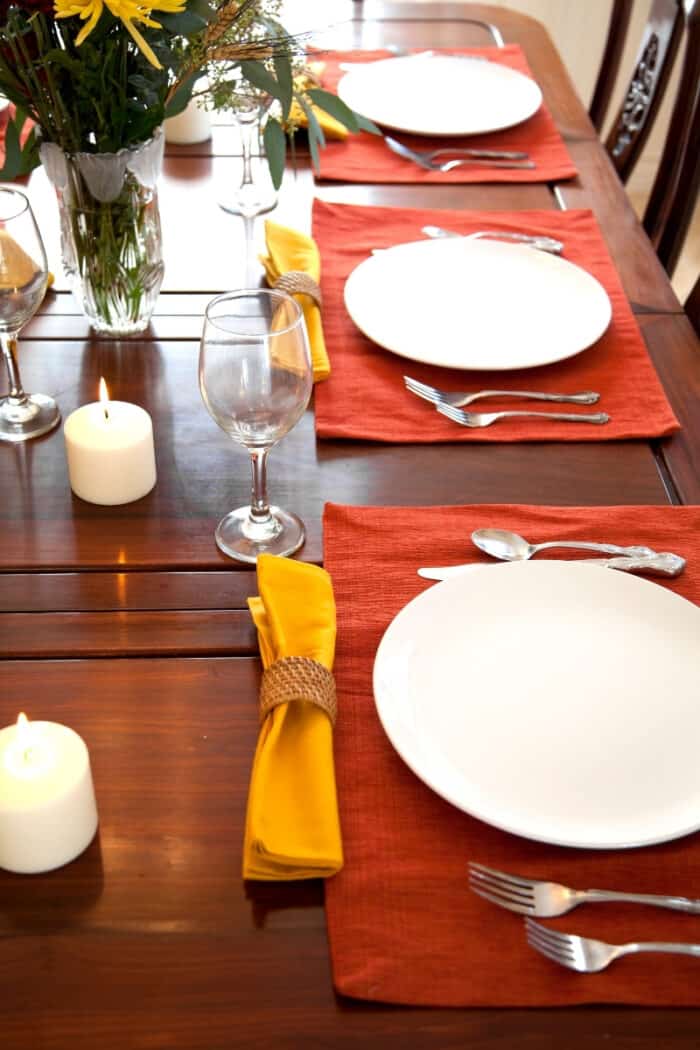 Table set for 3