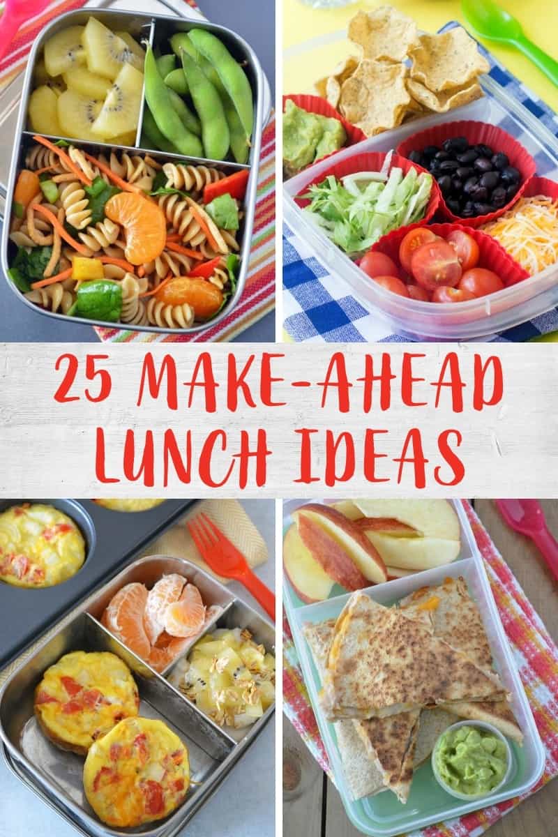 Collage of lunchbox recipes