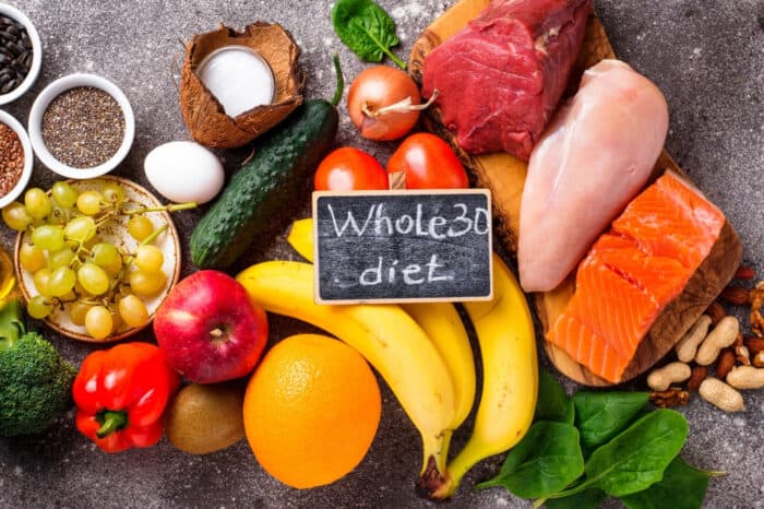 Popular foods, proteins, and vegetables are part of the Whole 30 Diet.