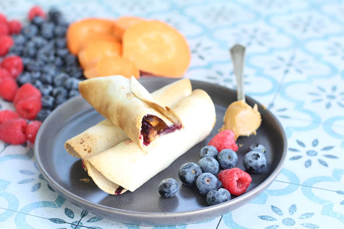 Air Fryer PBJ Sweetpotato Taquitos