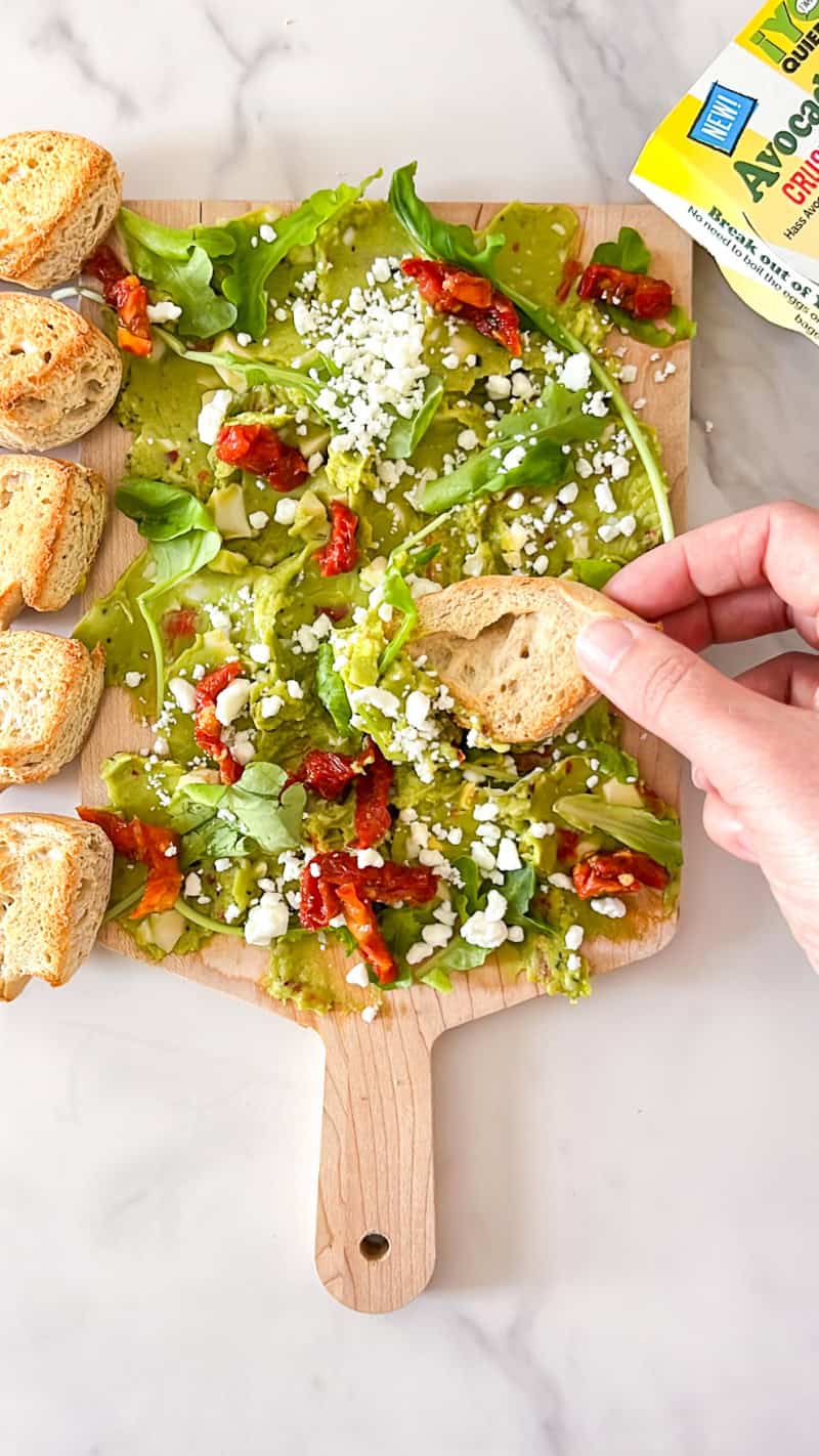 Avocado and egg brunch board