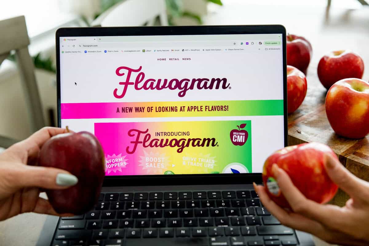 The Flavogram website displayed on a laptop.